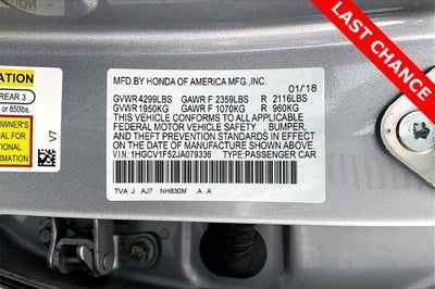 2018 Honda Accord EX-L