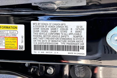 2025 Honda Civic Hybrid Sport