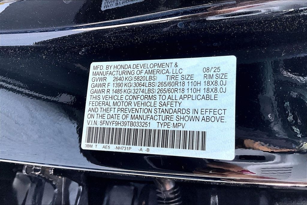 2026 Honda Passport RTL Blackout