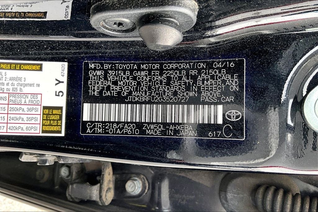 2016 Toyota Prius Two
