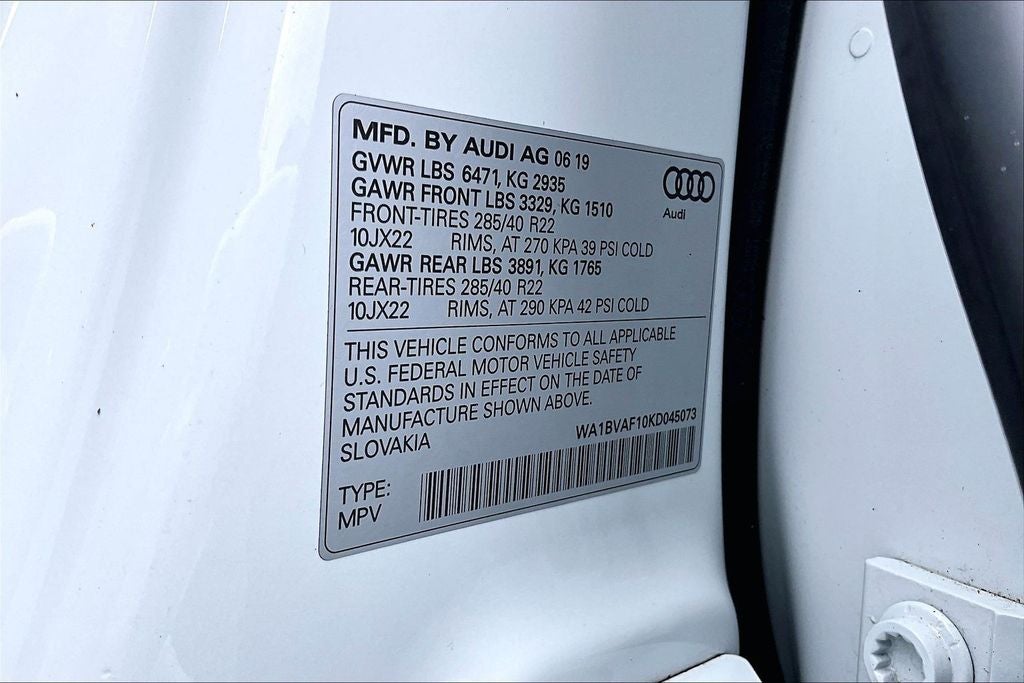 2019 Audi Q8 3.0T Premium Plus quattro