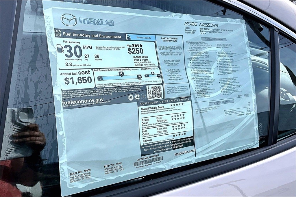 2026 Mazda Mazda3 Sedan 2.5 S Select Sport