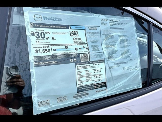 2026 Mazda Mazda3 Sedan 2.5 S Select Sport