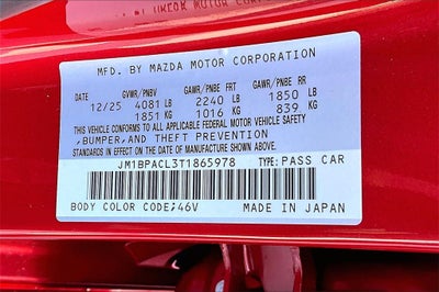 2026 Mazda Mazda3 Sedan 2.5 S Preferred