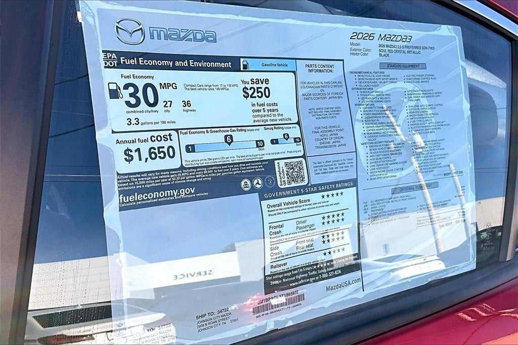 2026 Mazda Mazda3 Sedan 2.5 S Preferred