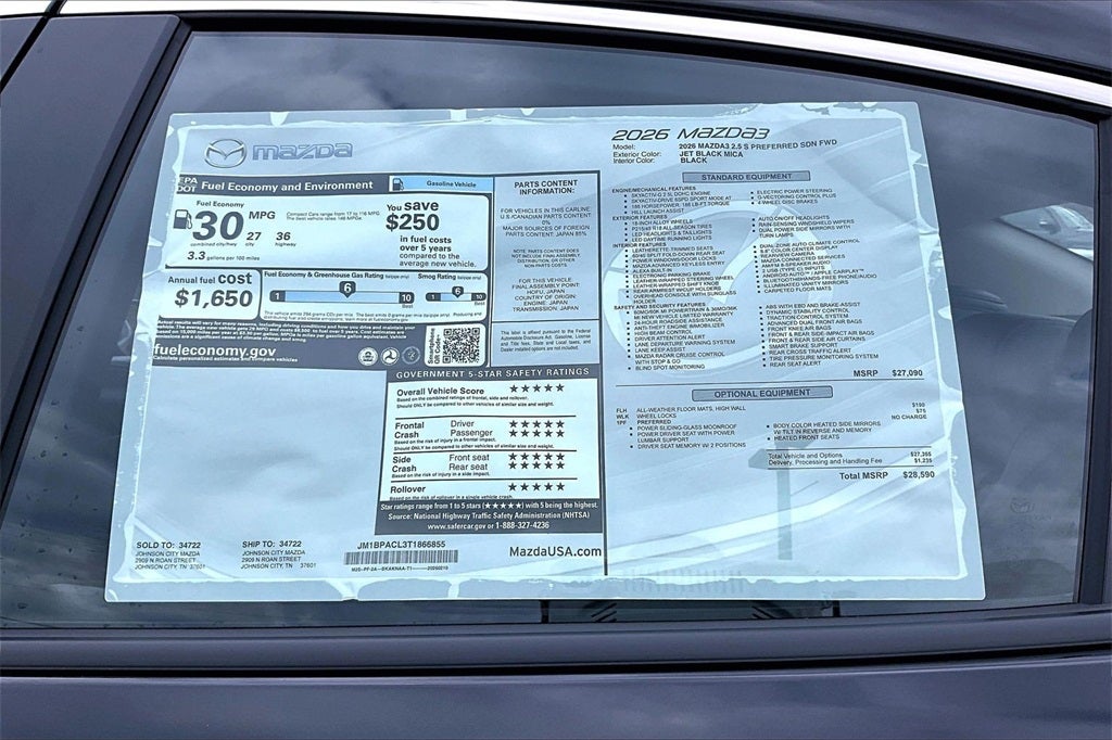 2026 Mazda Mazda3 Sedan 2.5 S Preferred