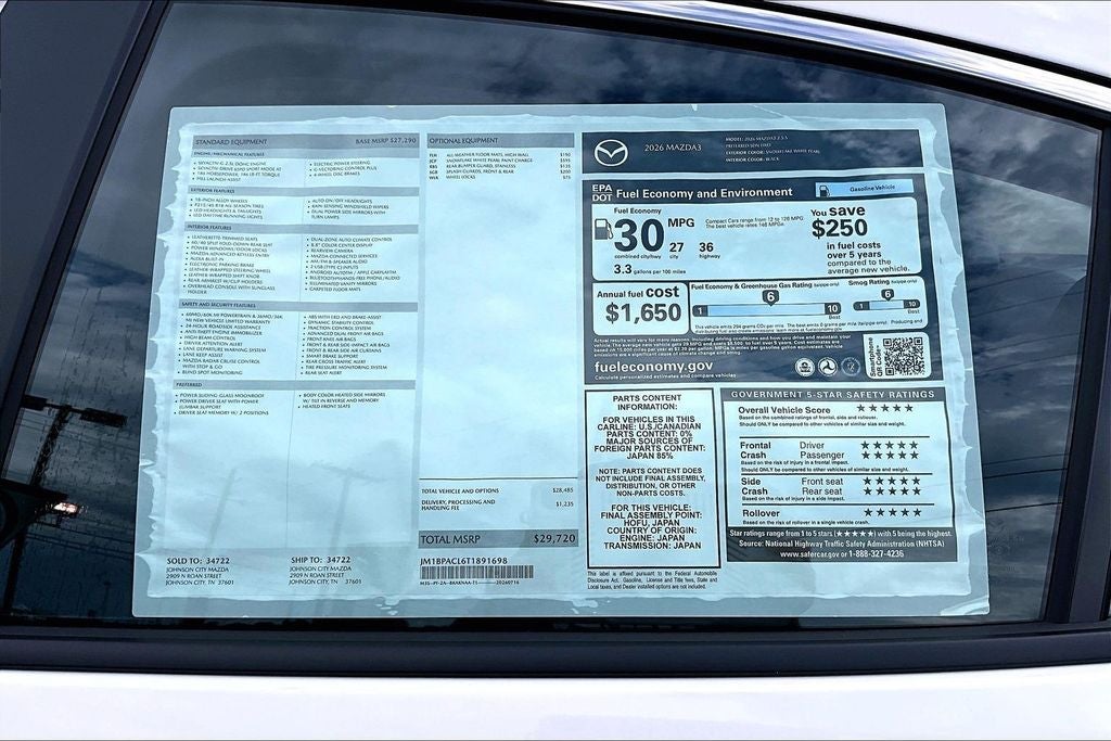 2026 Mazda Mazda3 Sedan 2.5 S Preferred