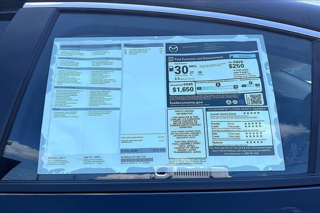 2026 Mazda Mazda3 Sedan 2.5 S Preferred