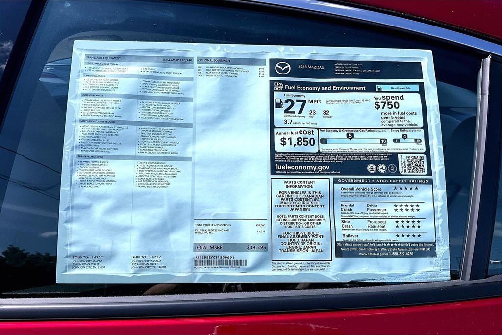 2026 Mazda Mazda3 Sedan 2.5 Turbo Premium Plus AWD