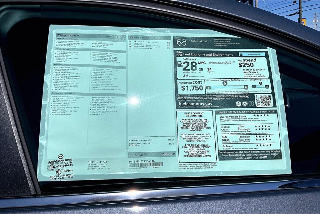 2026 Mazda Mazda3 Hatchback 2.5 S Carbon Edition AWD