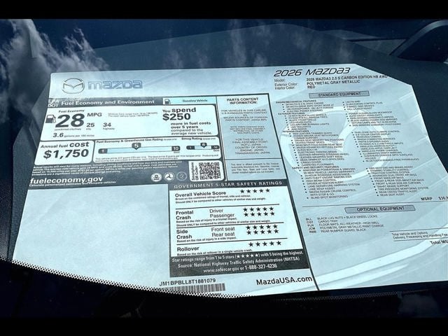 2026 Mazda Mazda3 Hatchback 2.5 S Carbon Edition AWD