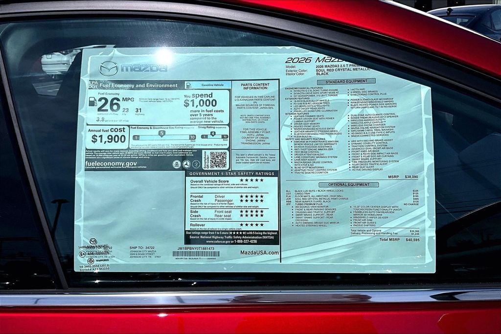 2026 Mazda Mazda3 Hatchback 2.5 Turbo Premium Plus AWD