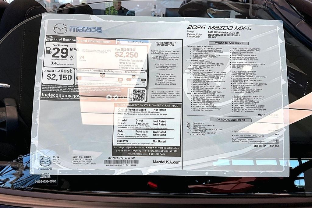 2026 Mazda Mazda MX-5 Miata Club