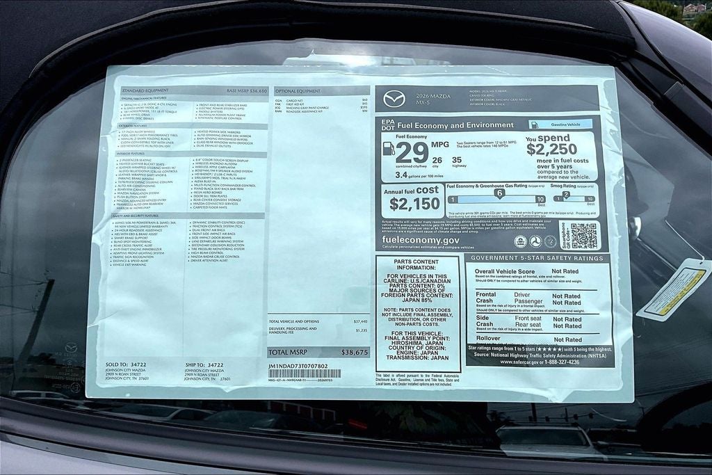 2026 Mazda Mazda MX-5 Miata Grand Touring