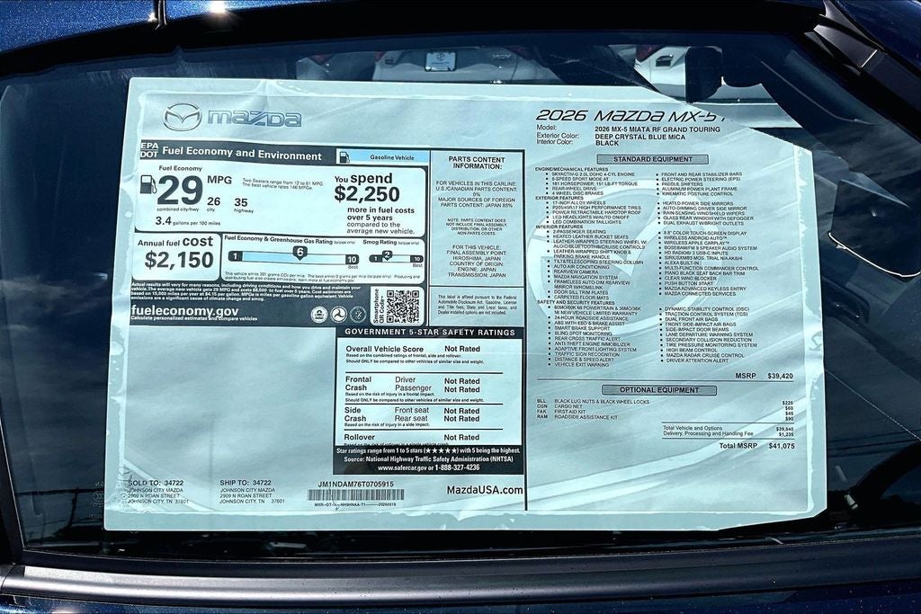 2026 Mazda Mazda MX-5 Miata RF Grand Touring