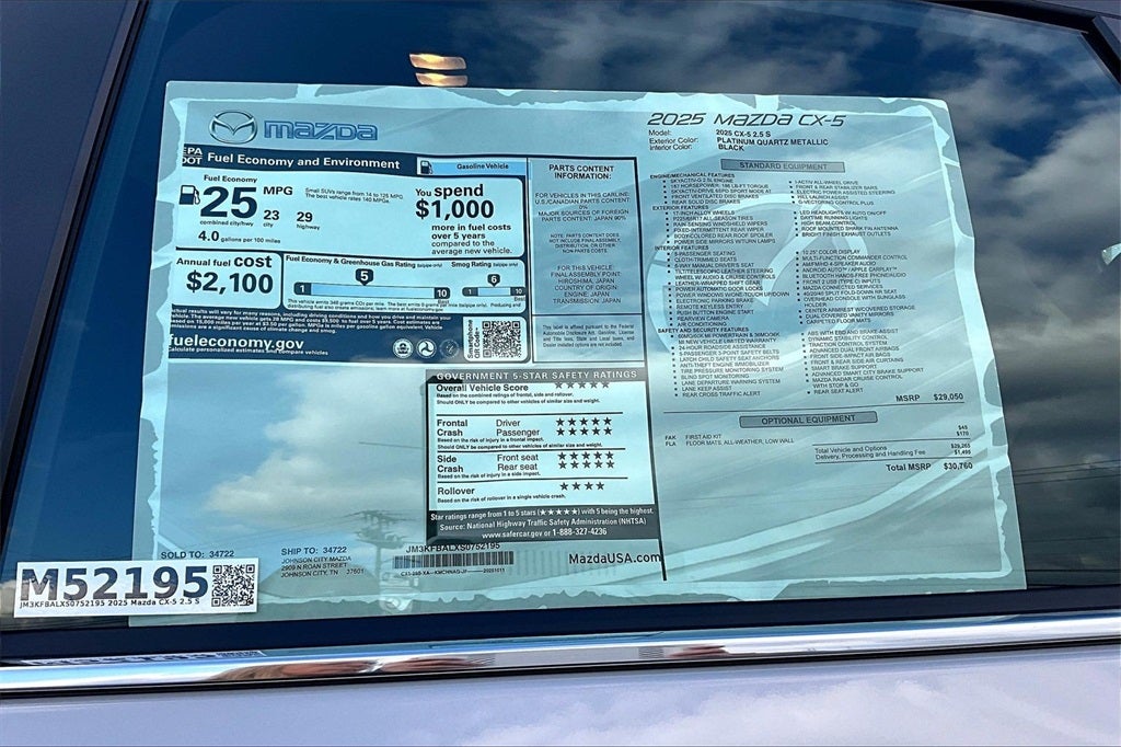 2025 Mazda Mazda CX-5 2.5 S AWD