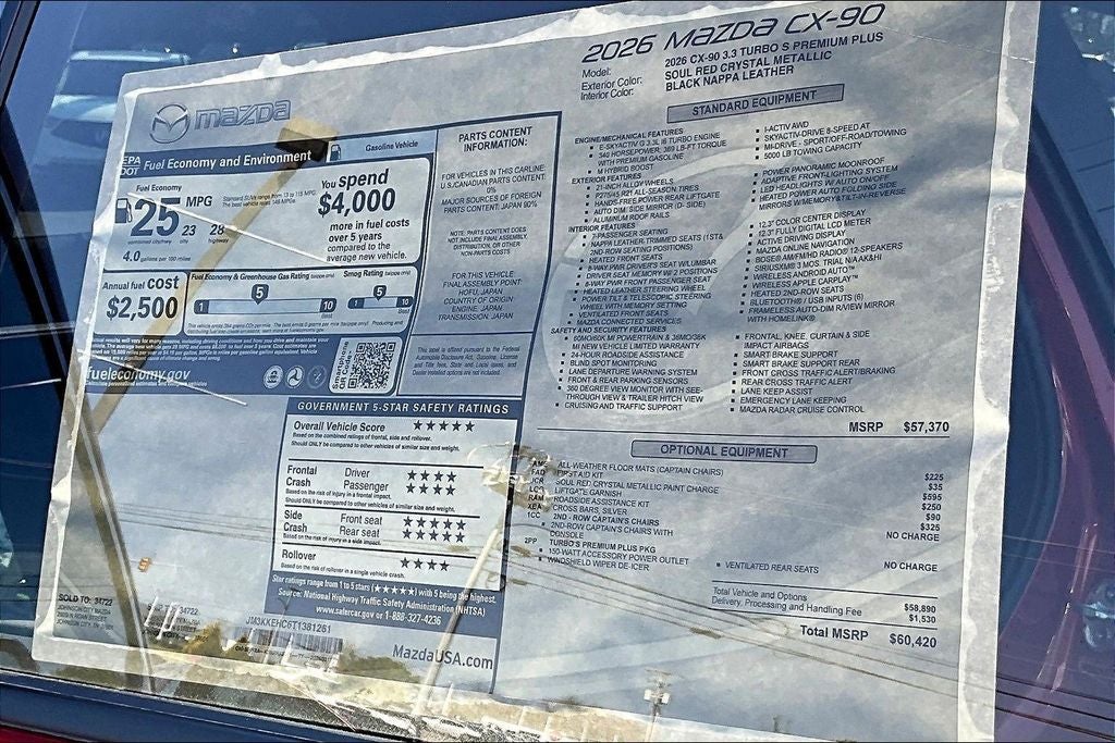 2026 Mazda Mazda CX-90 3.3 Turbo S Premium Plus AWD